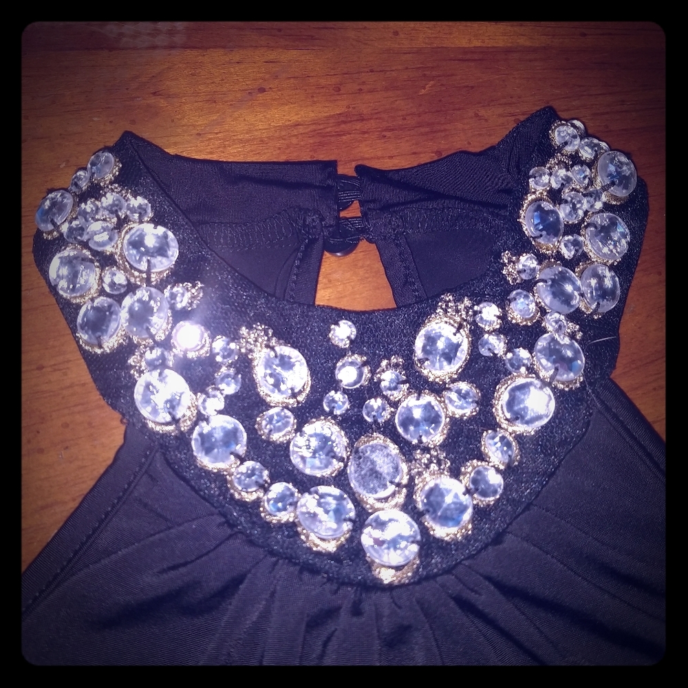 Embellished black blouse
